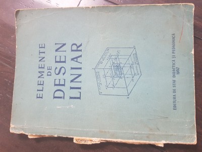 Elemente de desen liniar 1957 - coperta rupta Am foto