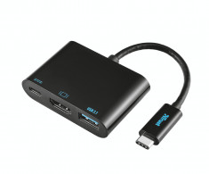 Adaptor Trust USB-C - HDMI 15cm Black foto