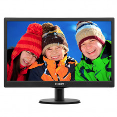 Monitor LED 18.5&amp;quot; Philips 193V, Grad A, 5ms, 1366x768, VGA, Cabluri incluse foto