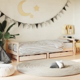 Cadru pat copii cu sertare, 80x200 cm, lemn masiv de pin