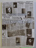 DIMENSIUNEA TIMP - NOTE DE CALATORIE , MARTURII , CRONICI de FELICIA MARINCA , 2007 DEDICATIE*