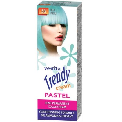 Vopsea de par semipermanenta, Trendy Cream Pastel, Venita, Nr. 36, Ice mint foto