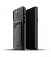 Husa de protectie Mujjo tip portofel pentru iPhone 12 / iPhone 12 Pro, Negru foto