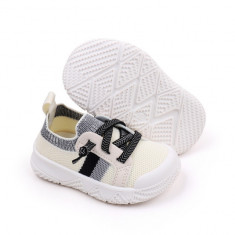 Mocasini albi cu gri tip adidas pentru copii (Marime Disponibila: Marimea 23) foto