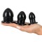 Kit Anal Stretching Plug PVC Black - 2