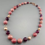 Cumpara ieftin Colier Vision din rodonit și agat rubiniu