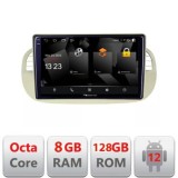 Navigatie Fiat 500 intre anii 2007-2015 Android Octa Core Qualcomm 2K Qled 8+128 DTS DSP 360 4G Optical CarStore Technology