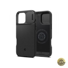 Husa MagSafe pentru Apple iPhone 16 Pro Spigen OPTIK ARMOR Neagra ACS08149
