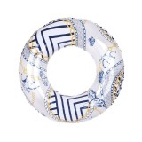 Colac gonflabil pentru plaja sau piscina, 90 cm, Multicolor, Vinil, ATU-V1172