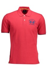 La Martina Tricou polo barbati, cu imprimeu, Regular Fit, Rosu, M