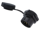 Conector circular soclu tată 7 pini 12A 500V IP67 drept LUTRONIC