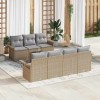 VidaXL Set de canapele pentru grădină 8 pcs Bej și gri 55 x 55 x 37 cm 3353939
