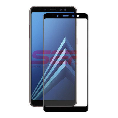 Geam protectie display sticla 5D FULL GLUE Samsung Galaxy A8+ (2018) BLACK foto