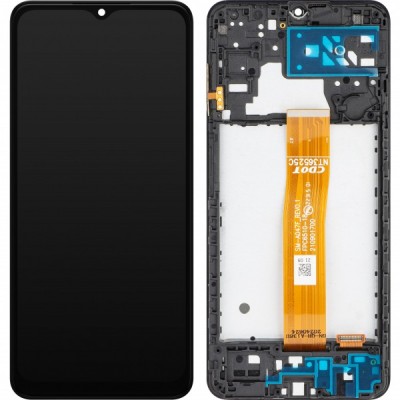 Display cu Touchscreen MP compatibil cu Samsung Galaxy A04s A047, cu Rama, Negru foto