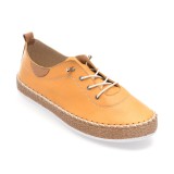 Pantofi GRYXX galbeni, EV3016, din piele naturala
