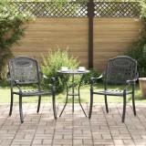 Cumpara ieftin Set de 2 scaune de grădină din aluminiu, negru