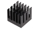 Radiator extrudat cu aripioare BGA negru 17x17mm