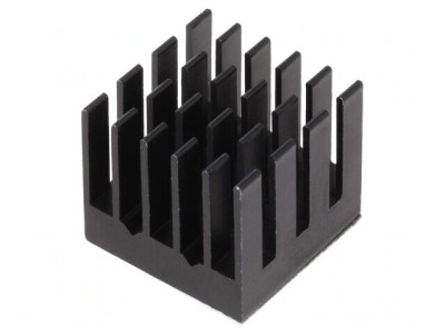 Radiator extrudat cu aripioare BGA negru 17x17mm foto