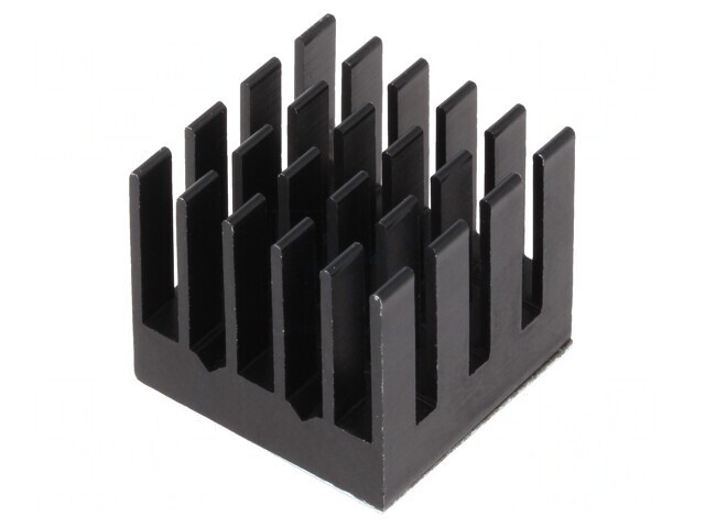 Radiator extrudat cu aripioare BGA negru 17x17mm