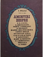 I. Peltz - Amintiri despre... (Editia: 1967) foto