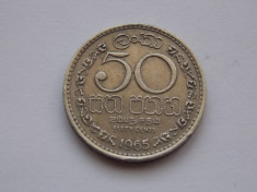 50 CENTS 1965 CEYLON foto