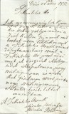 A3033N Act din anul 1852, Dej, județul Cluj cu sigiliu personal &icirc;n ceară roșie, limba maghiară