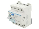 &Icirc;ntrerupător diferențial HAGER RCD 40A, 30mA, 3+N, IP20