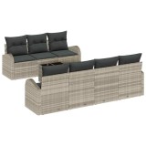 Cumpara ieftin Set de canapele pentru grădină 8 pcs Gri deschis, Gri &icirc;nchis