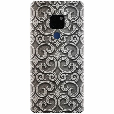 Husa silicon pentru Huawei Mate 20, Baroque Silver Pattern foto