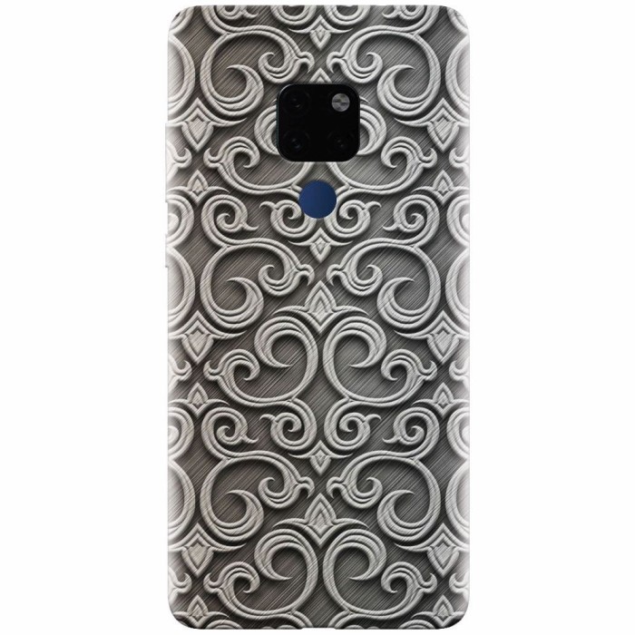 Husa silicon pentru Huawei Mate 20, Baroque Silver Pattern