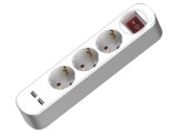 Prelungitor Alimentare PLASTROL 5m 3x1,5mm&sup2; Schuko PVC Alb W-102093