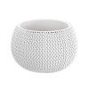 Ghiveci Decorativ Alb Prosperplast Splofy Rotund 23.9x16.1 cm, 2.3L, Interior/Exterior, Gradina, Terasa