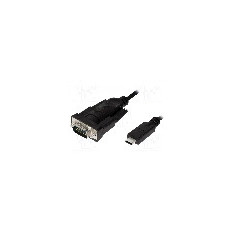 Cablu D-Sub 9pin mufa, USB C mufa, USB 1.1, USB 2.0, lungime 1.2m, negru, LOGILINK - AU0051