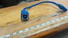 Cablu USB 3.0 System-S 30 cm tip B mamă la Micro B tată unghi drept