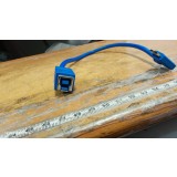 Cablu USB 3.0 System-S 30 cm tip B mamă la Micro B tată unghi drept