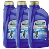 Pachet 3 litri ulei Ravenol 2T Outboardoel Teilsynth