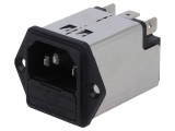 Conector Alimentare AC Soclu Tată 1A 250VAC IEC 60320