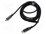 Cablu USB 2.0 VENTION cu afişaj LED USB C, 1,2m, din ambele părţi