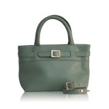 Cumpara ieftin Poșetă Piele Naturală Emily Mint, 25cm, Curea 118cm, Damă, Fabricată Manual Grecia
