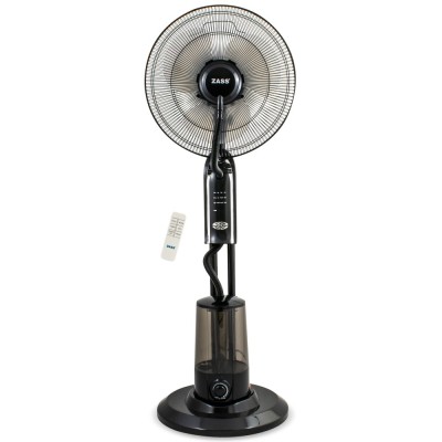 Ventilator cu telecomanda si pulverizare apa Zass ZMF 02 Black cu pulverizare super fina 320 ml/h, Putere 75W, 3,2L capacitate rezervor, 3 trepte ProD foto