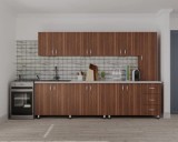 Bucatarie Yustina nuc, 280x60x200cm