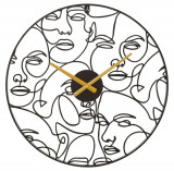 Ceas de perete, Mauro Ferretti, Faces, &Oslash; 50 x 3.5 cm, fier, negru