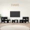 vidaXL Set dulap TV 8 pcs Stejar Negru 37 x 35 x 72 cm Lemn compozit 3393274