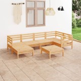 vidaXL Set mobilier de grădină, 7 piese, lemn masiv de pin 3082959