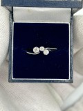 INEL AUR ALB 18K + 3 Diamante = 0.33CT - GEORG JENSEN - Colectia : &quot;CASCADE&quot; !, 46 - 56