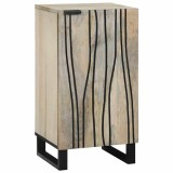 VidaXL Bufet Alb 40 x 33 x 75 cm Lemn masiv de mango