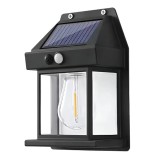 Lampa solara LED de perete Negru