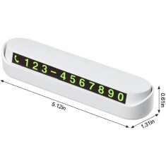 Card parcare temporara cu numar telefon Kakusiga KSC-265 alb
