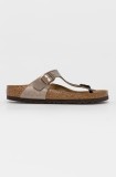 Birkenstock slapi Gizeh femei, culoarea bej, cu toc plat, 1016144