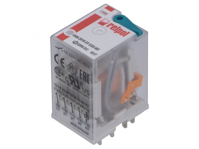Releu electromagnetic 4PDT 220VDC 6A